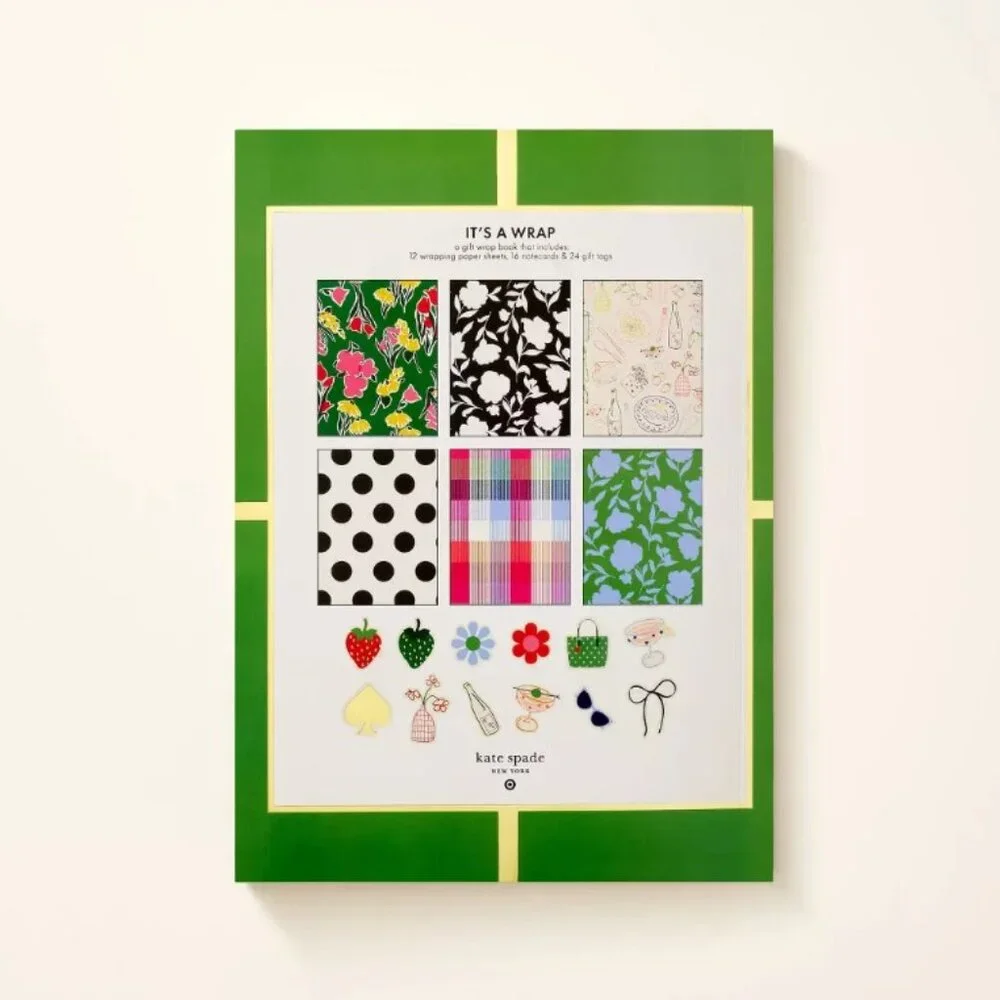 NWT 12 Sheet Gift Wrap Book with Tags - kate spade new york x Target